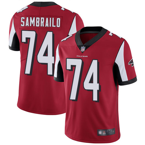 Atlanta Falcons Limited Red Men Ty Sambrailo Home Jersey NFL Football 74 Vapor Untouchable